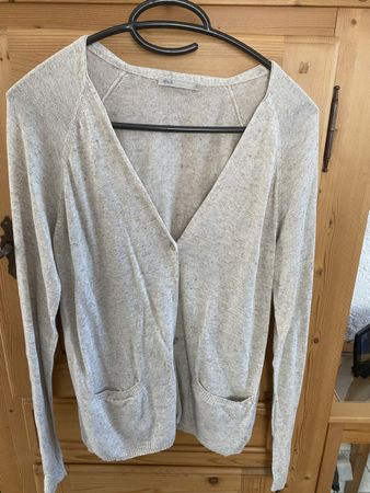 Damen Strickjacke NILE collection Grösse S hellgrau meliert