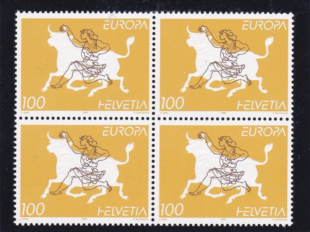 Tutti i francobolli: Postfrisch 4er Block EUROPA 1995 – Nuovo (secondo la descrizione) da Schliern b. Köniz venduto da joni20 1