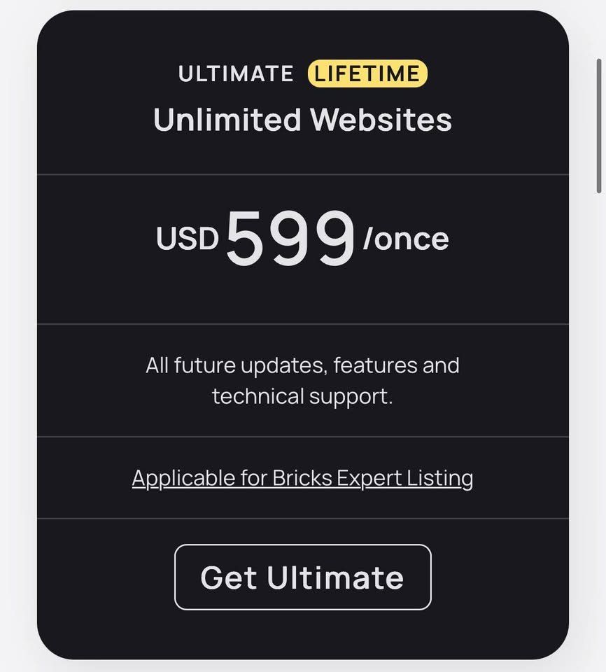 Software: Bricks Builder Ultimate Lifetime (unbegrenzte Websites) – Usato da Dietlikon venduto da hyprmarket 3