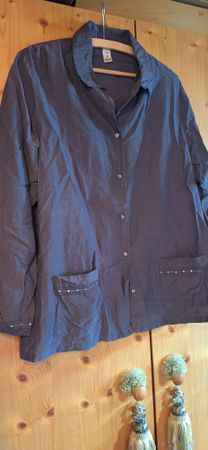 Pyjama Calida Gr. M grau sehr leicht 65%BW/35%Seide