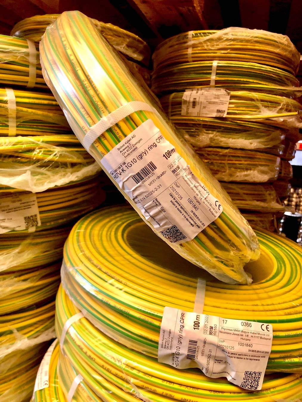 Cavi: 100m Erd-Leiter, Kabel Litzen 10mm2 H07VK – Nuovo e nell'imballaggio originale da Zwingen venduto da boehm-kabel 1