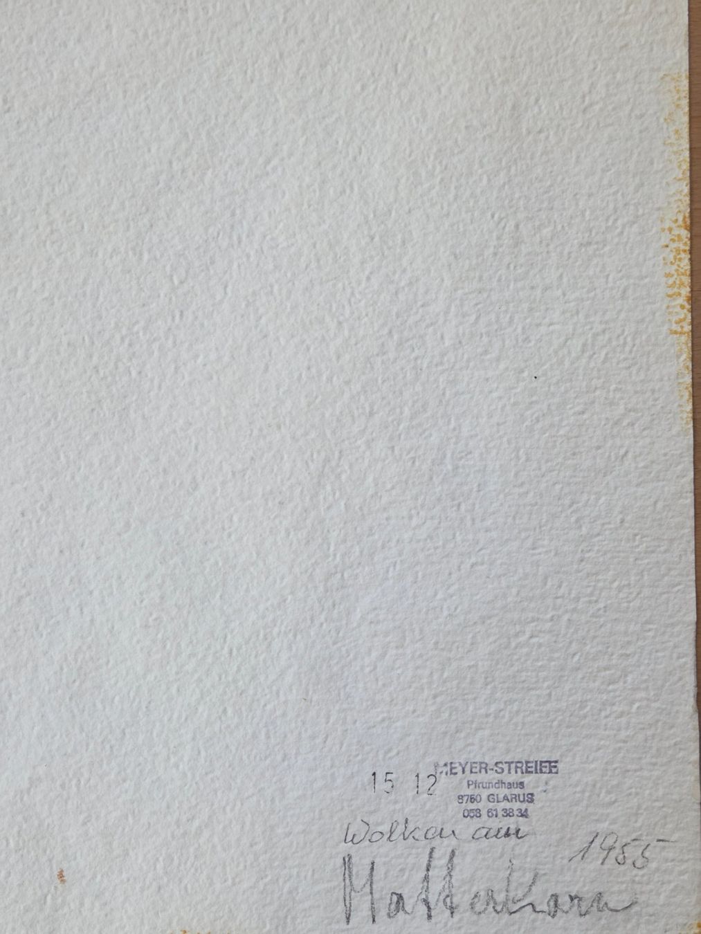 Dipinti: Aquarell Ferdinand Meyer-Streiff Matterhorn VS 1955 – Usato da Rheinfelden venduto da Badelus 9