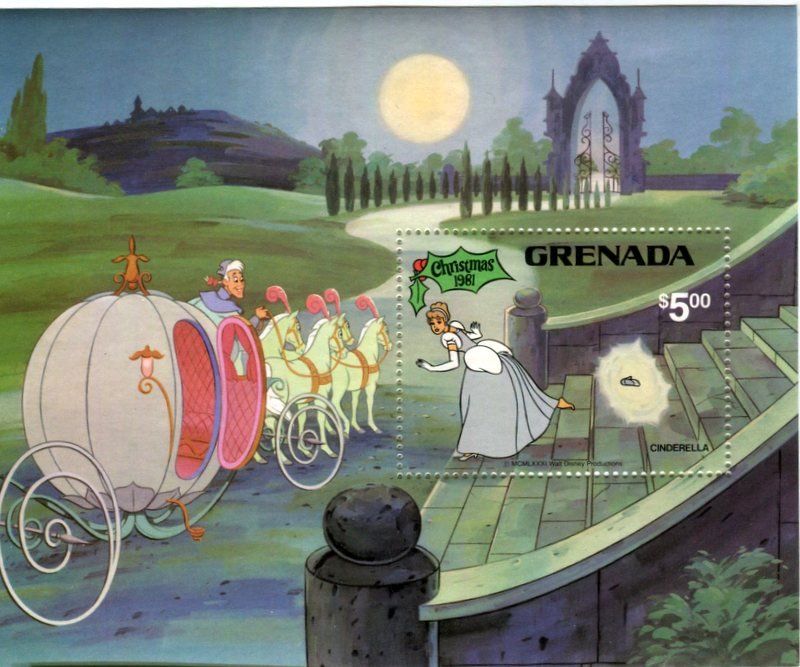 Tutti i francobolli: Block "Walt Disney. Cinderella". Grenada – Nuovo e nell'imballaggio originale da Basel venduto da Butsch5