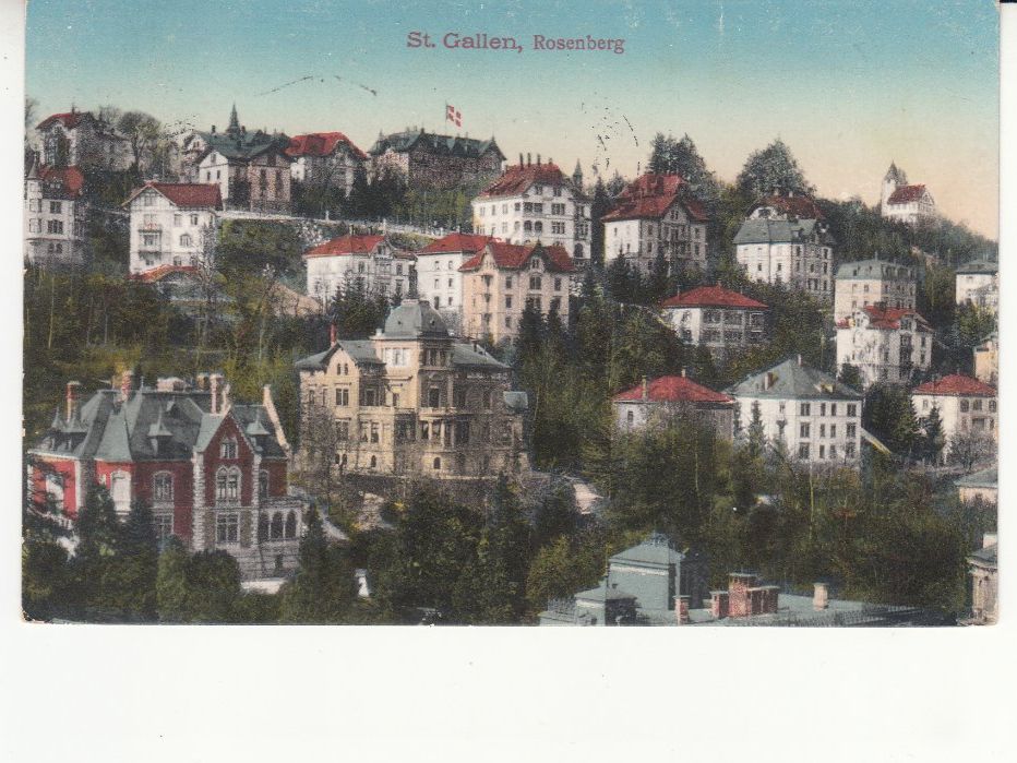 Cartoline postali: St. Gallen Rosenberg 1913 – Usato da Bürglen TG venduto da StampGraf
