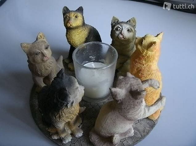 Tutte le decorazioni: zu verkaufen Katzenwindlicht mit 6 Katzen – Usato da Zürich venduto da Tivoli2 3