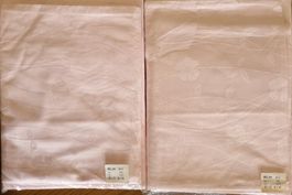 2 Bettwäsche-Garnituren, Baumwollsatin, rosa
