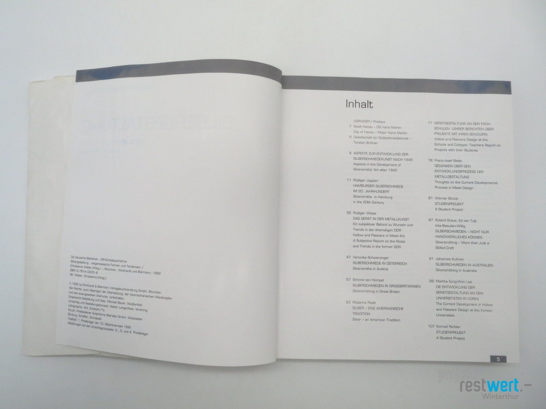 Libri: CHRISTIANNE WEBER - Silber gestaltung – Usato da Winterthur venduto da Restwert_Winterthur 3