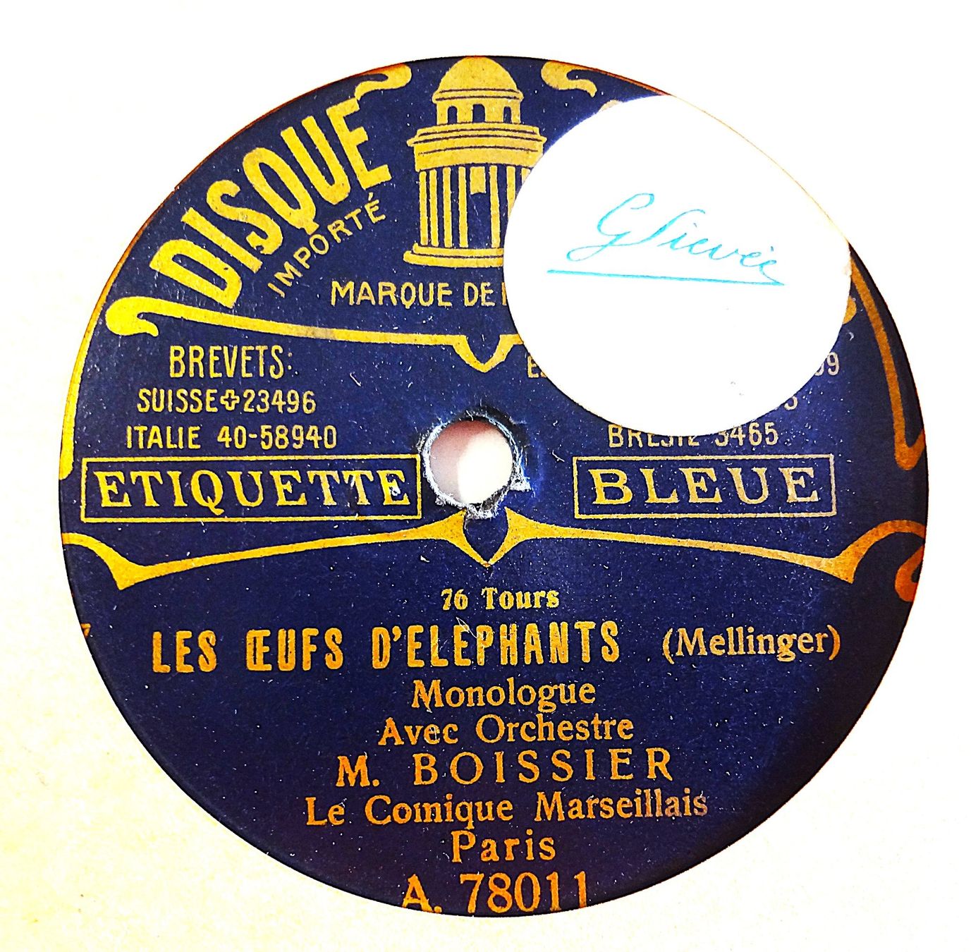 Dischi in vinile: 35 Schellackplatten französische Chanson, div. Interpreten – Usato da Hemishofen venduto da Phonomandy 8