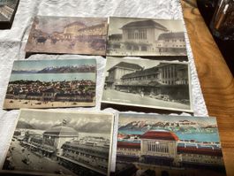 Lausanne la gare 6 cartes en lot