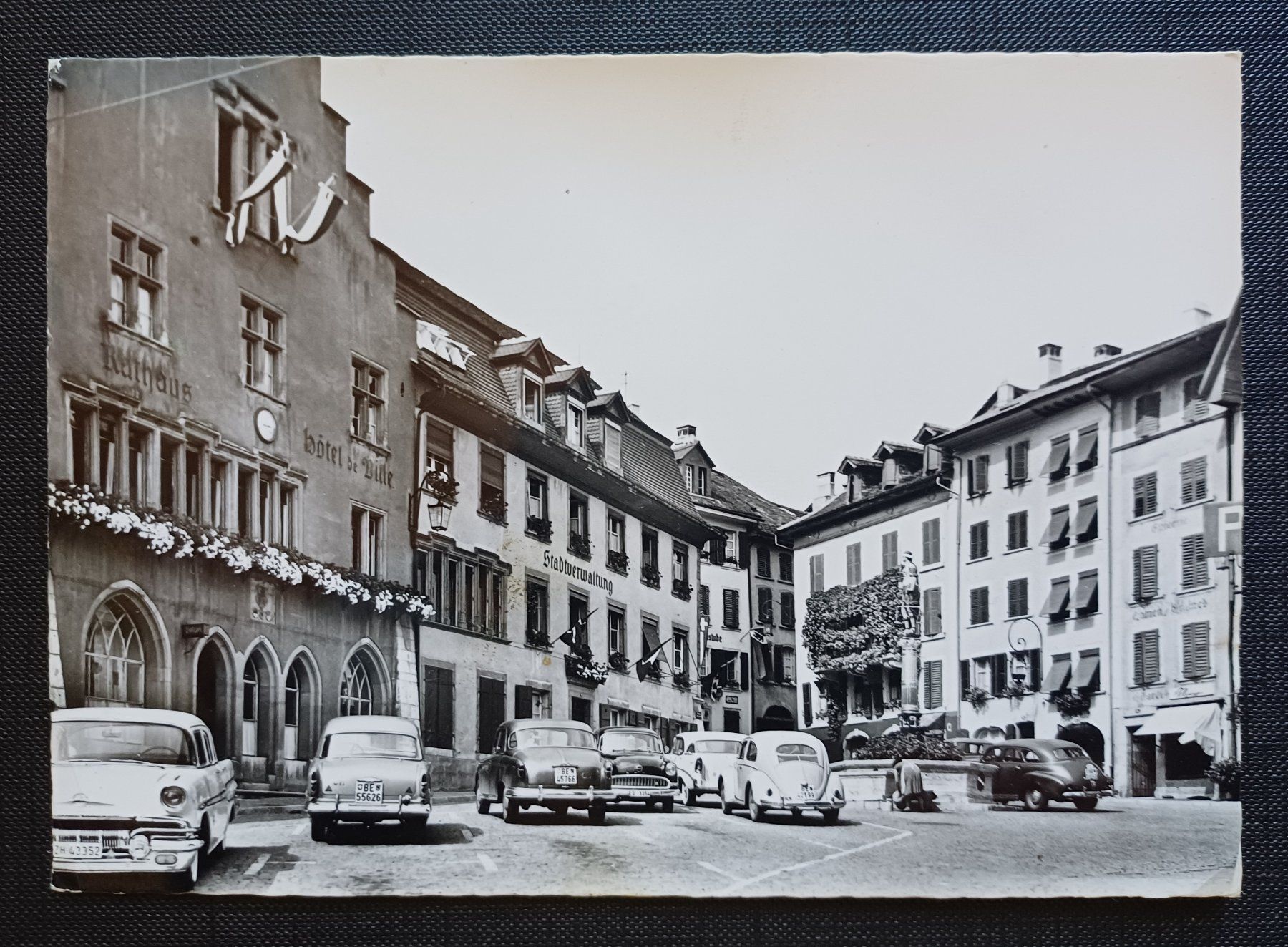 Cartoline postali: AK Hotel Bären TWANN Oldtimer 1954 – Usato da Brittnau venduto da simionius