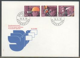 1978, FDC, Sonderpostmarken III, SUVA (616 / 614 / 615)