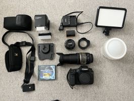 Spiegelreflexkamera Canon EOS 7D mit viel Zubehör