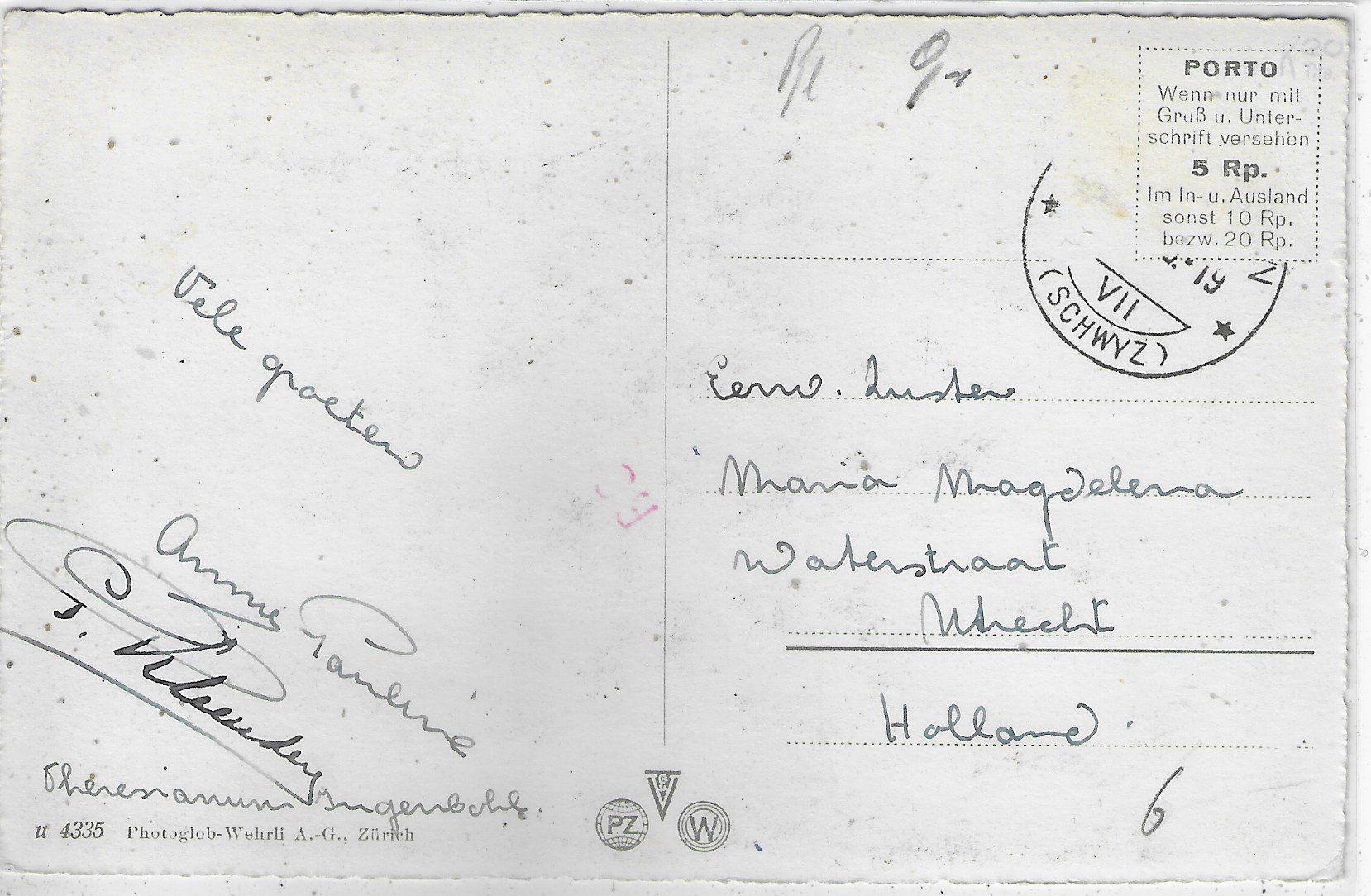 Cartoline postali: Institut Ingenbohl mit Frohnalpstock – Usato da Ettingen venduto da Kartenplanet 1