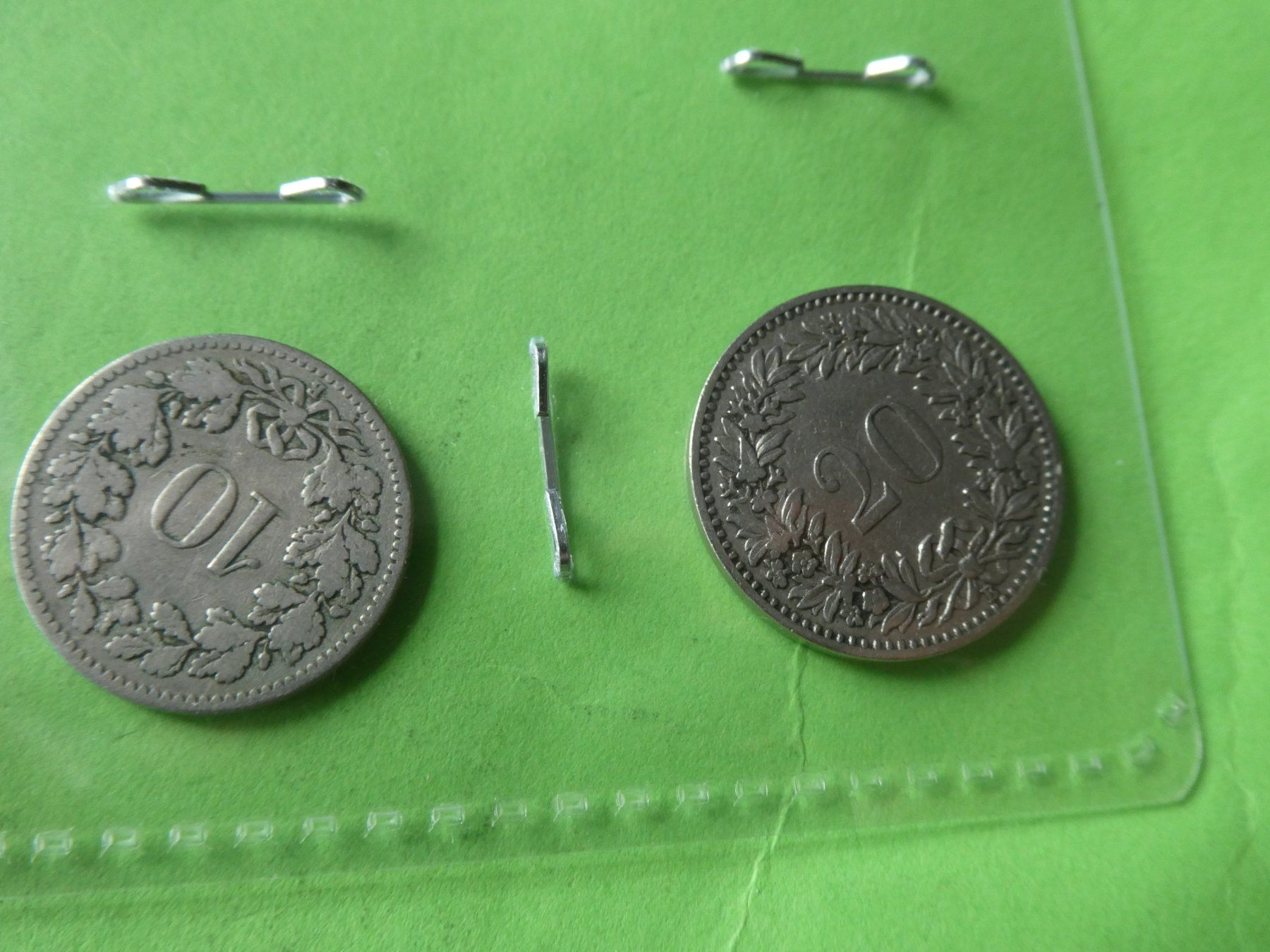 Alle Münzen: Schweiz 1898, Set 10 und 20 Rappen – Gebraucht aus Hinterforst von Rohusri 1