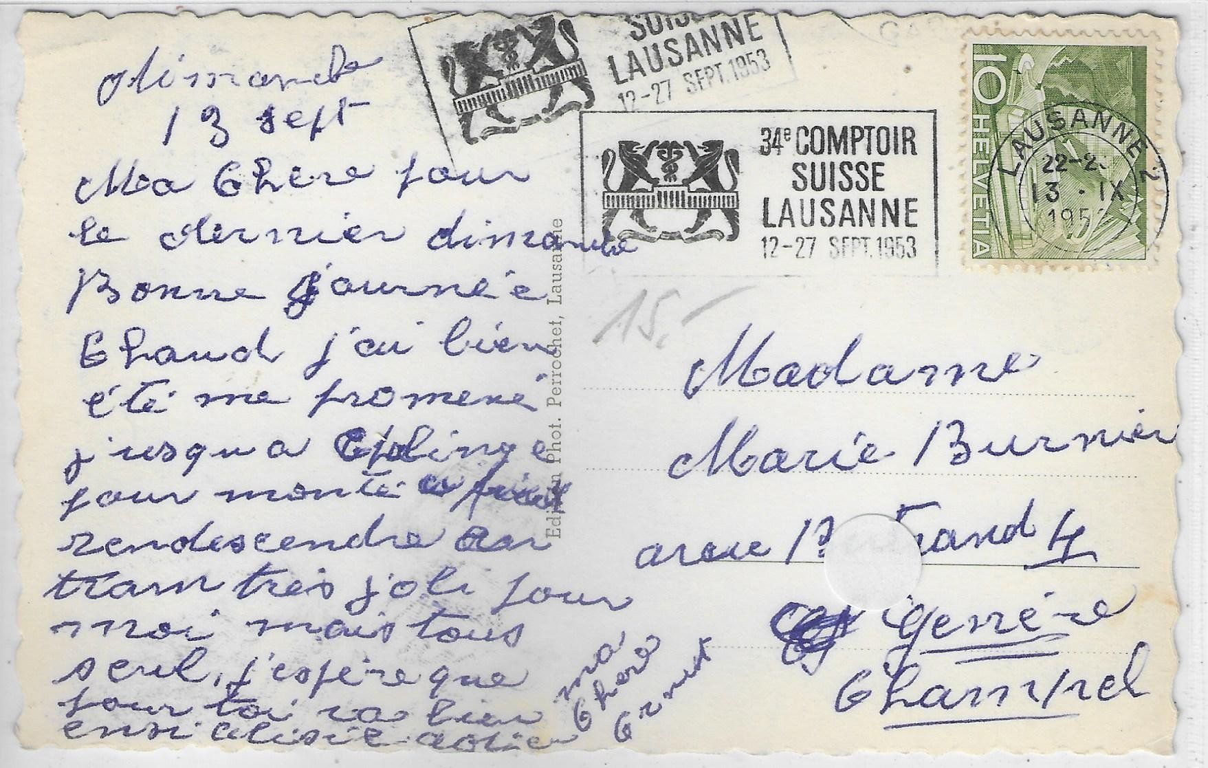 Ansichtskarten: Boissonnet Vennes s/Lausanne – Gebraucht aus Ettingen von Kartenplanet 1