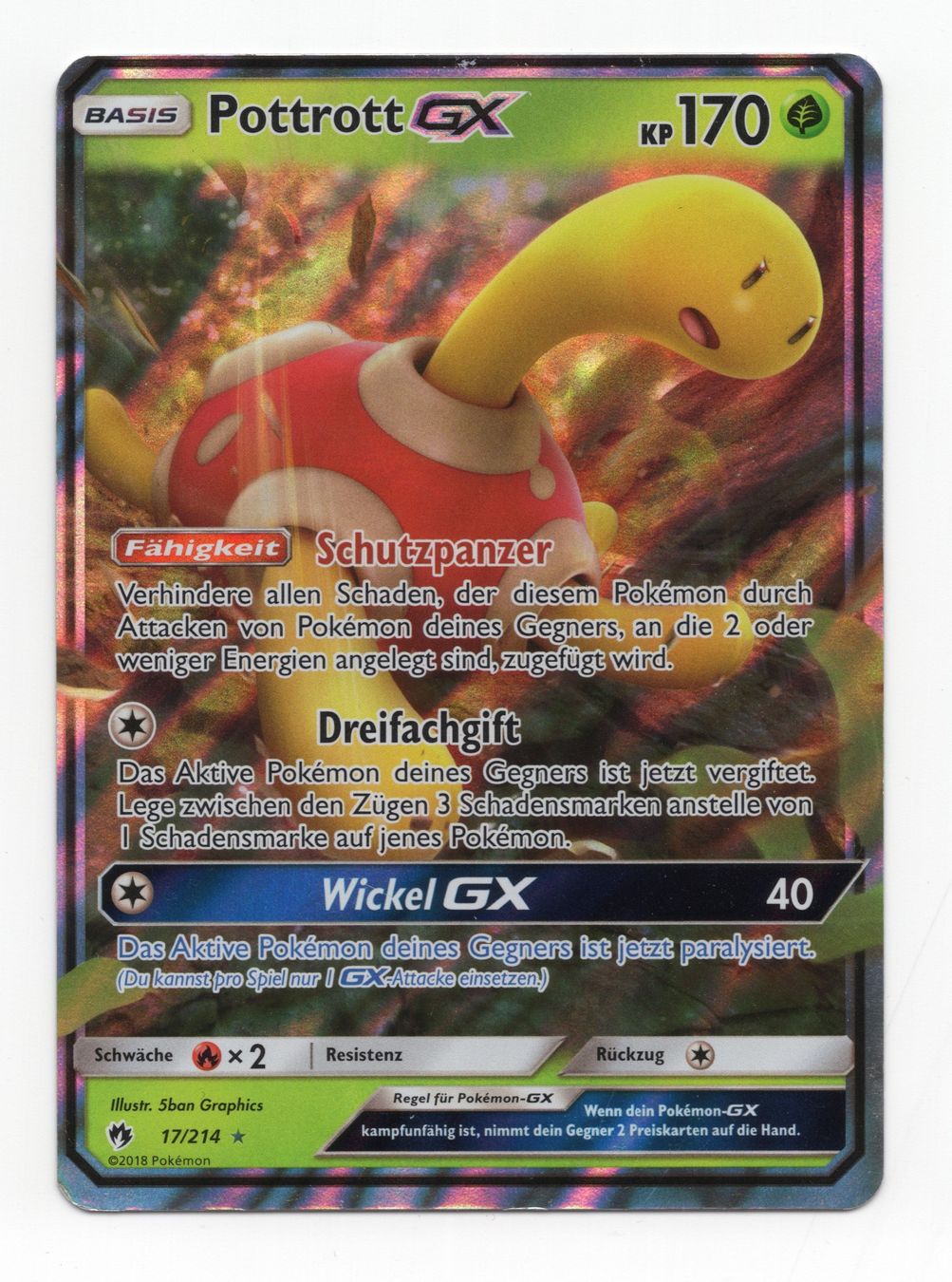 Pokémon Sammelbilder & Trading cards: Pottrott GX 17/214 Lost Thunder Deutsch – Neu (gemäss Beschreibung) aus Oberglatt ZH von DSGS37