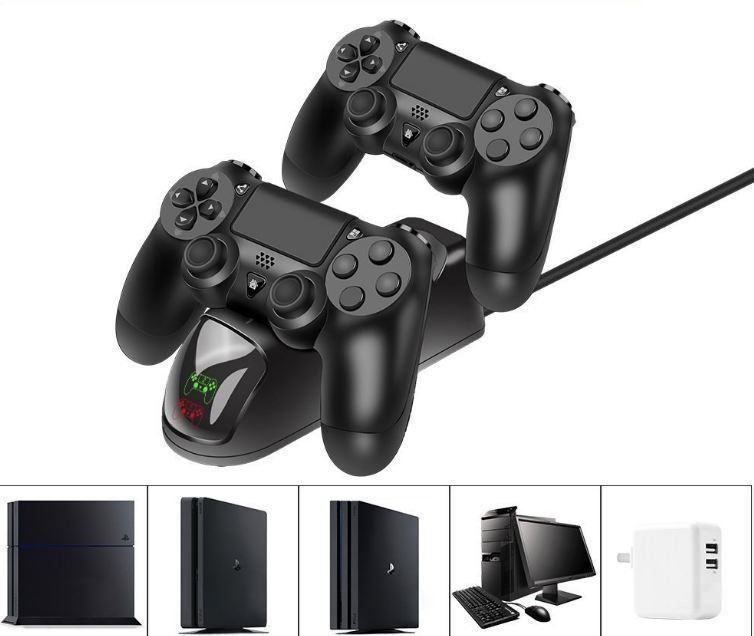 Adattatori & Cavi: PS4  Slim Pro Dual USB-Ladegerät – Nuovo e nell'imballaggio originale da Unterägeri venduto da RmOnline 2