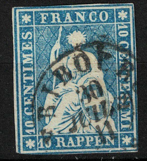 Alle Briefmarken: Strubel 23 gestempelt – Gebraucht aus Bern von bae_958f