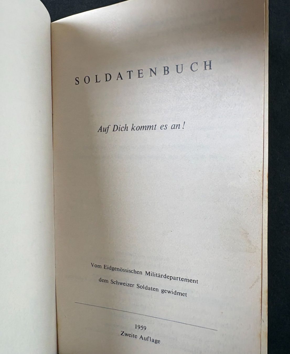 Schweizer Armee Armi bianche: SOLDATENBUCH VON 1959 – Usato da Ostermundigen venduto da Heavenmaus75 2
