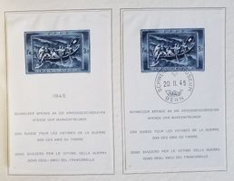 1945, Geschenkheft, Spende Block und ET 4-Block Kt. 818.-