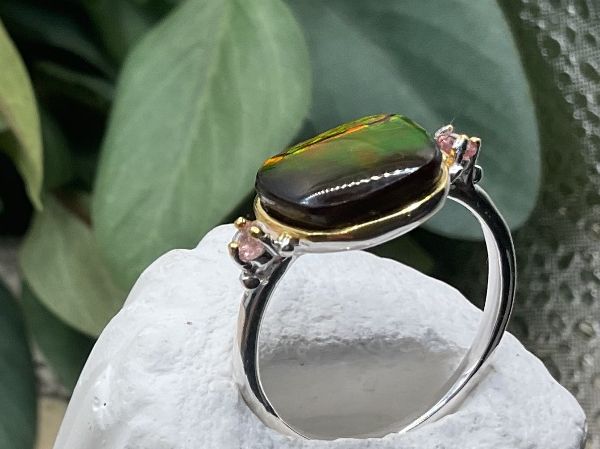 Bagues: Ammolith Ring in Sterlingsilber, Gr.56 – Neuf (Voir description) à Luzern par S.Kern01 6