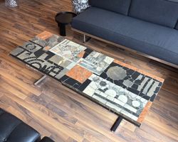 Vintagedesign 70er Jahre Couchtisch Coffeetable Steinmosaik