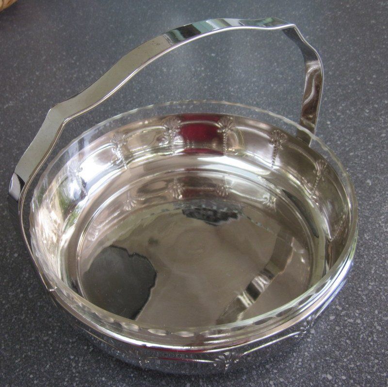 Schalen: Vintage Henkelschale mit original Glaseinsatz – Gebraucht aus Bischofszell von Pfau0 6