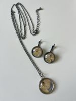 Blumen,  Blüten Schmuckset, Kette u. Ohrringe - Handmade 🥰