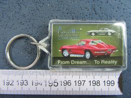 CORVETTE AUTO SCHLÜSSELANHÄNGER PLEXI BEIDSEITIG