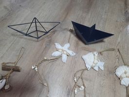 Sommer Deko Set: Muscheln, Seesterne & Windlicht, neu!