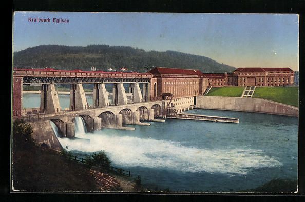 Cartoline postali: AK Eglisau, Kraftwerk Eglisau – Usato da Berlin venduto da bartko-reher