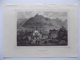 Sachseln Stahlstich Rohbock um 1870
