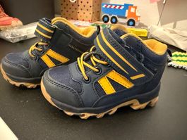 Kinderschuhe dunkelblau / gelb Grösse 22