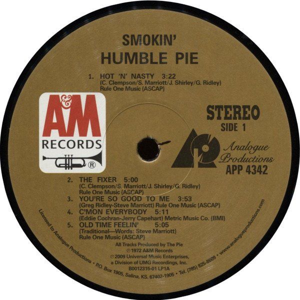 Dischi in vinile: Humble Pie – Smokin' LP – Usato da Wenslingen venduto da riger11 2