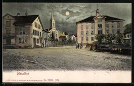 Menziken, Strassenpartie mit Buchdrucker