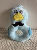 Plüschtier Vogel Schnabelbart hellblau Kinderspielzeug Baby