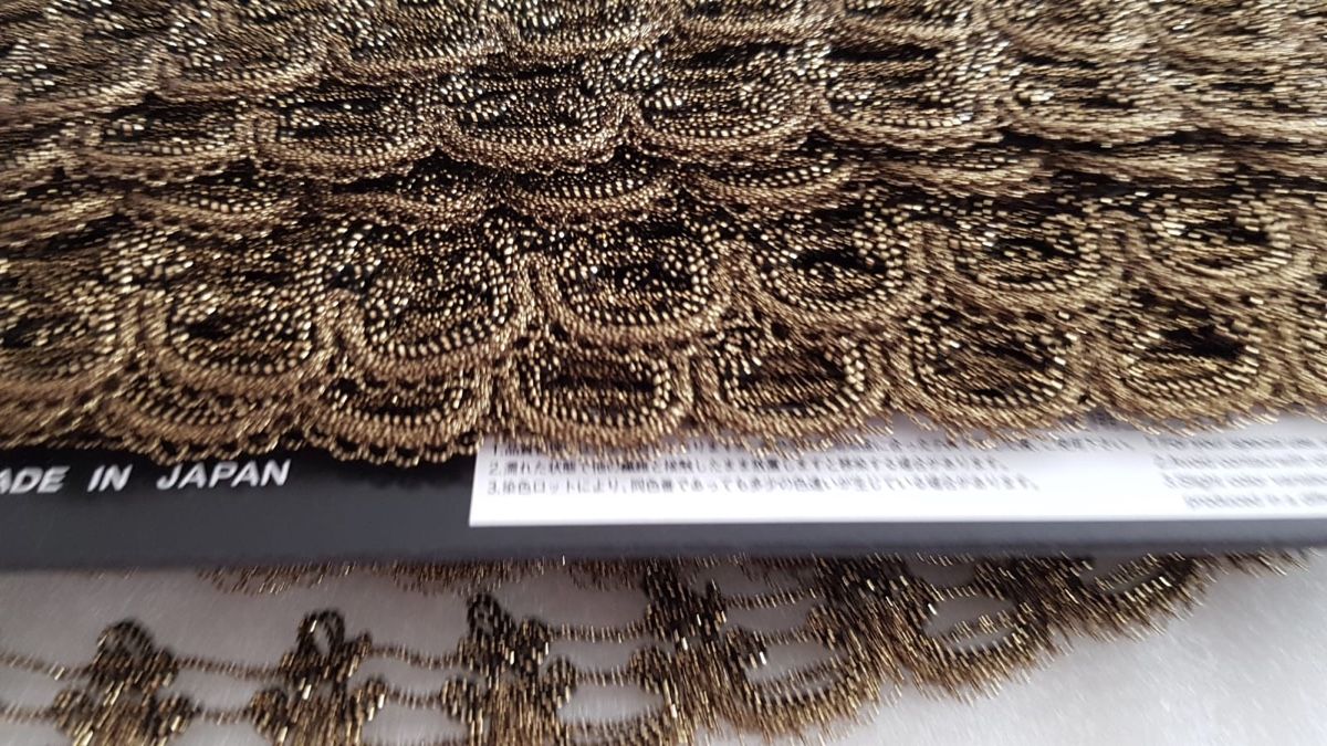 Stoffe: Spitze MOKUBA DunkelGold 1m. – Neu (gemäss Beschreibung) aus Zürich von 280_yc86 6