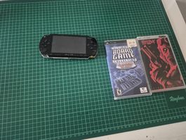 Sony PSP Handheld Konsole mit zwei Spielen schwarz