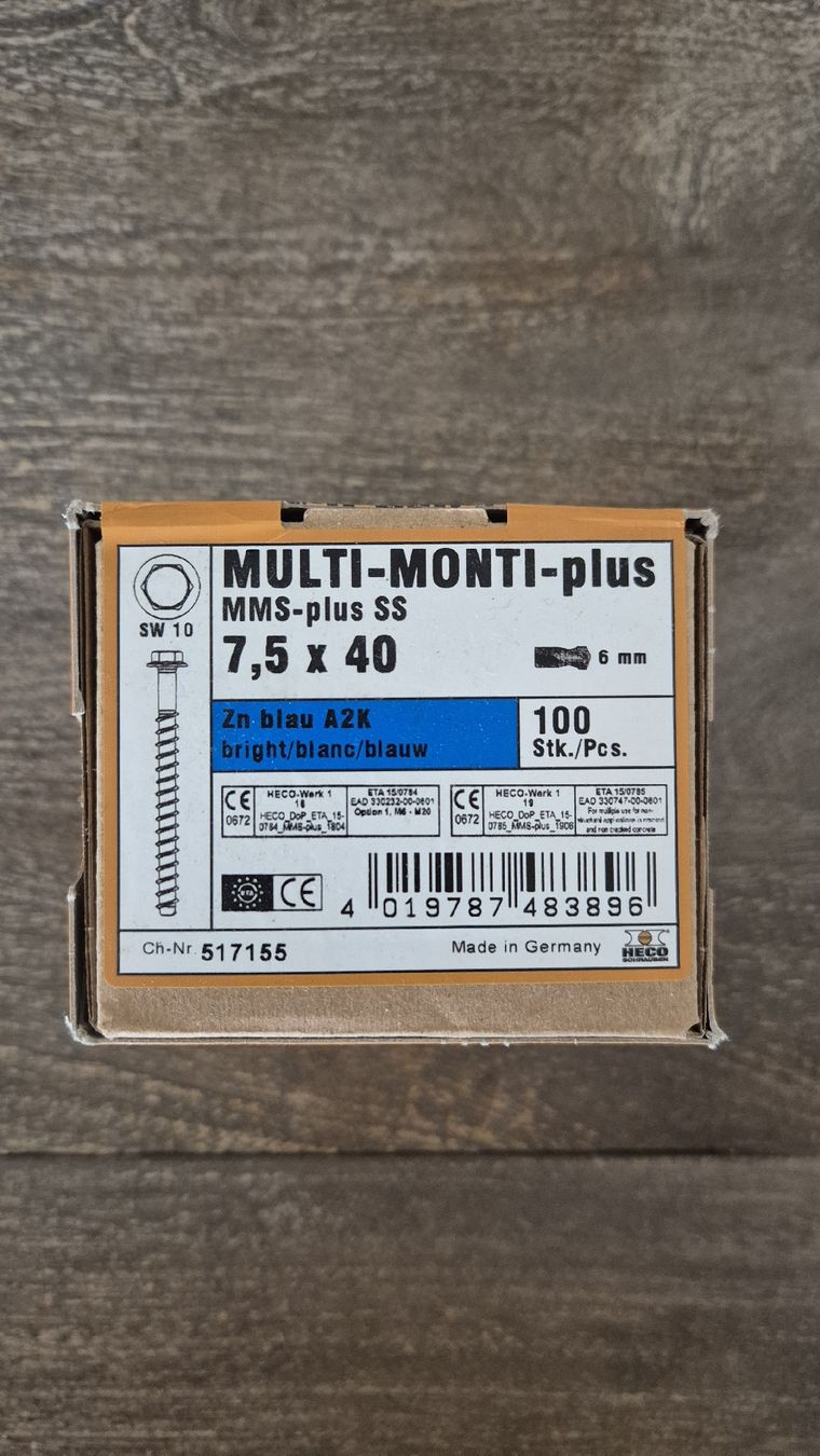 Heco Alle Werkzeuge: Heco Multi-Monti Schrauben 7.5x40mm – Neu und originalverpackt aus Affoltern am Albis von Champ95