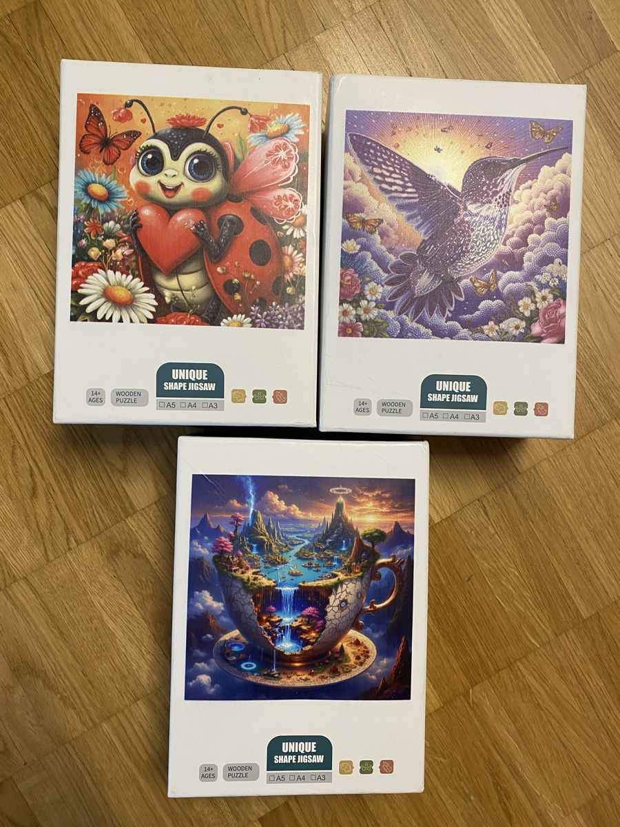 Puzzle: 3 einzigartige Holz-Puzzles, alle Vollständig – Usato da Sargans venduto da sel85