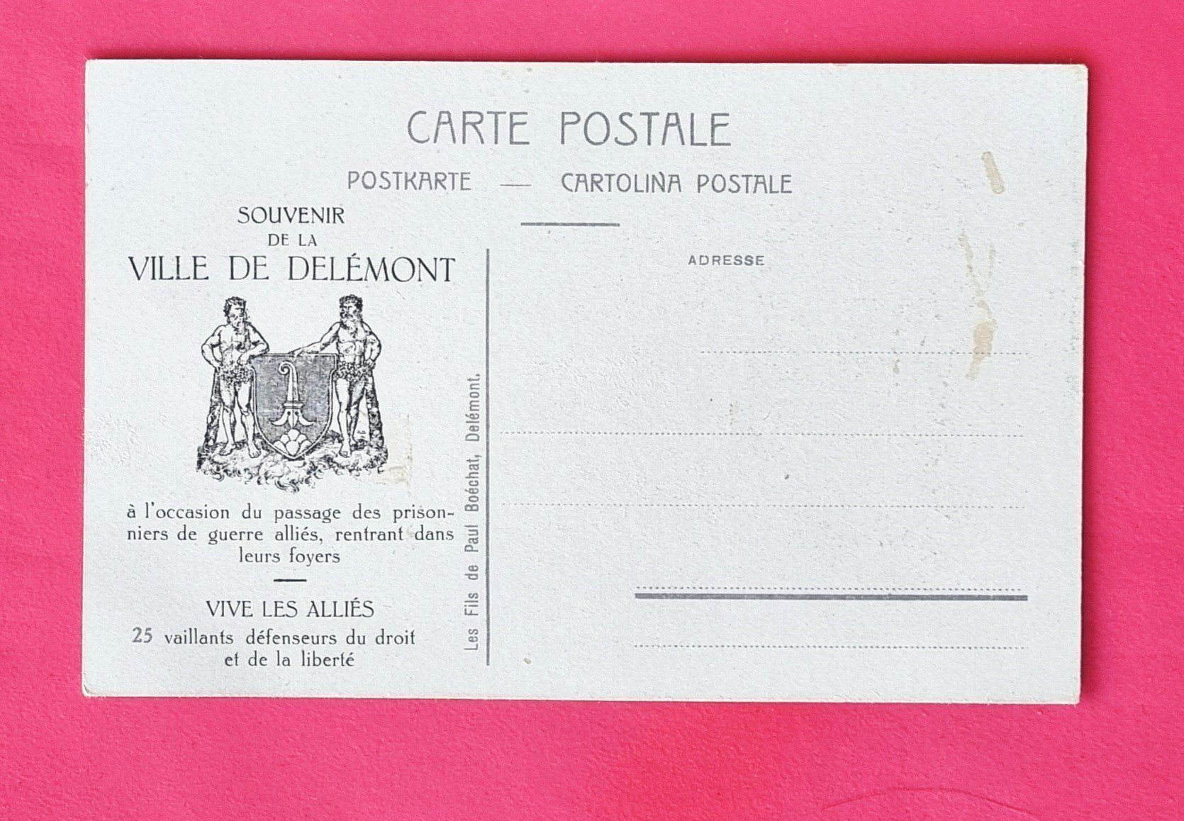 Cartoline postali: Delemont - Gare - Bahnhof - Chemin de Fer – Usato da Rothrist venduto da RROENK 1