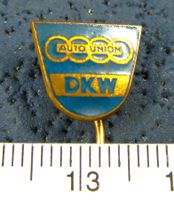 DKW AUTOUNION ANSTECKNADEL ALT GOLDIG ENAMEL VINTAGE OLDI
