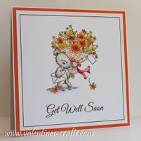 Gummistempel Lili of the Valley "Teddy with Bouquet"