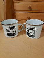 2 Stk Porsche 911 Tasse, Emaille Tasse, Kaffeebecher