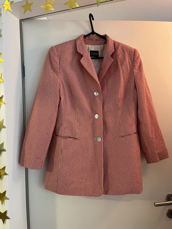 Roter gingham Blazer Gr. 42 von Sigano - Top Zustand! Trend!