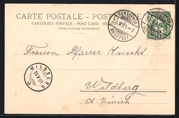 Cartoline postali: AK Rorschach, Hafen mit Dampfern, 1901 – Usato da Berlin venduto da bartko-reher 1