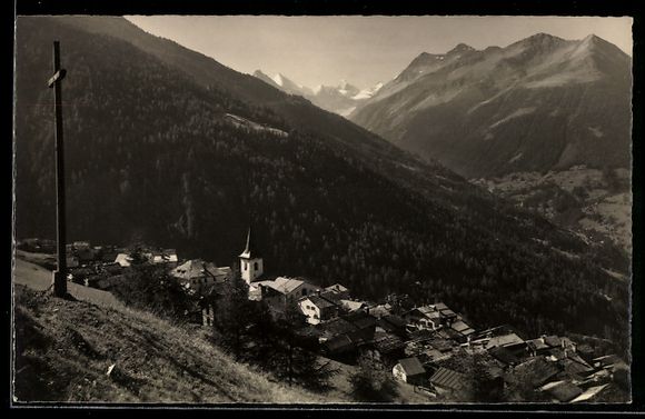 Cartoline postali: Saint-Luc, Ortsansicht, Besso-Gabelhorn- – Usato da Berlin venduto da bartko-reher