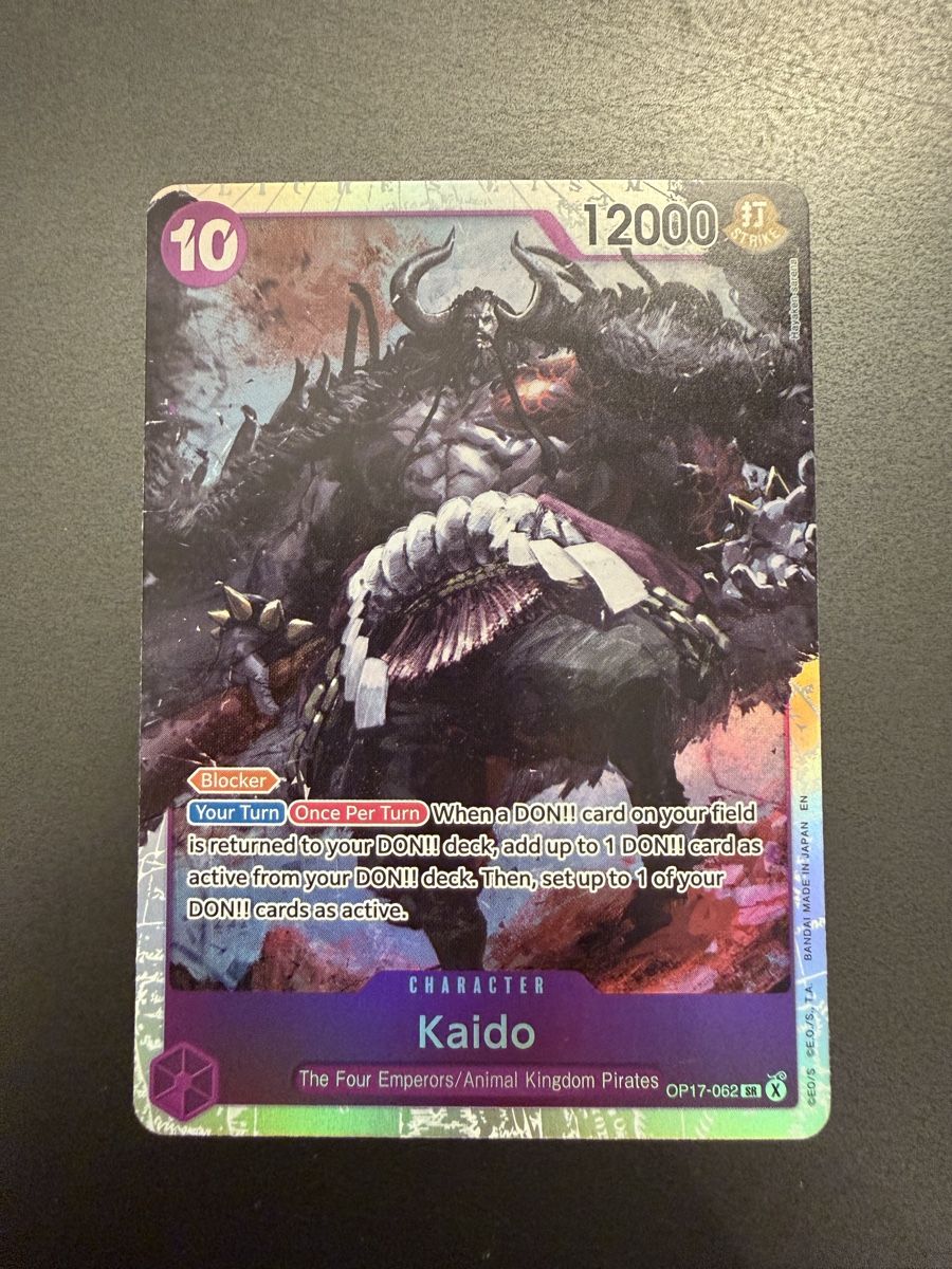 Bandai Carte collezionabili: One Piece Kaido OP17-062 SR – Usato da Schöftland venduto da 160grams