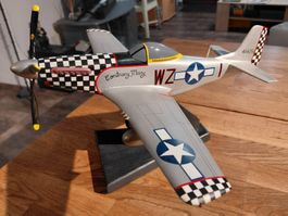 P-51 Mustang Holzmodell mit Sockel Hand gemacht