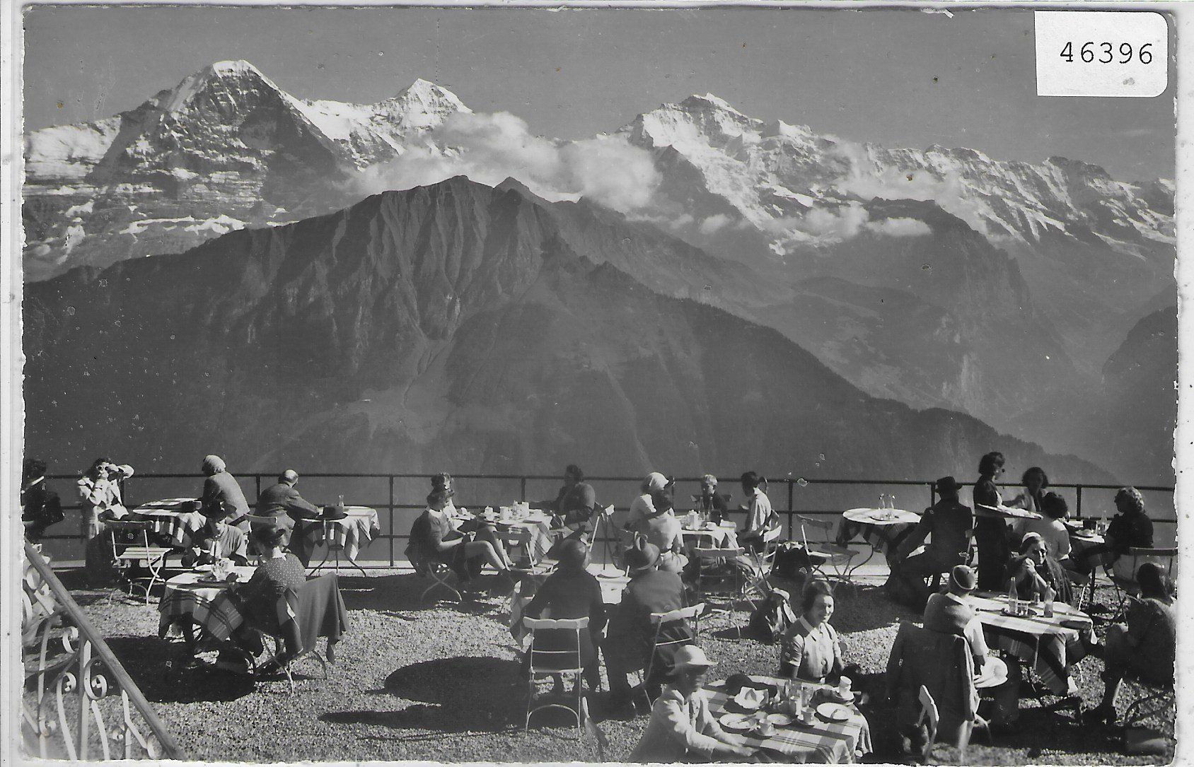 Cartoline postali: Schynige Platte Bahn - Terrasse - Foto: E. Gyger – Usato da Ettingen venduto da Kartenplanet